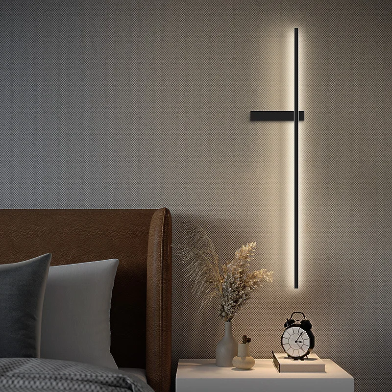 Family Entrance Long Strip Wall Lamp Bedroom Bedside Minimalism Lighting Fixtures LED Living Room Background Wall Lights