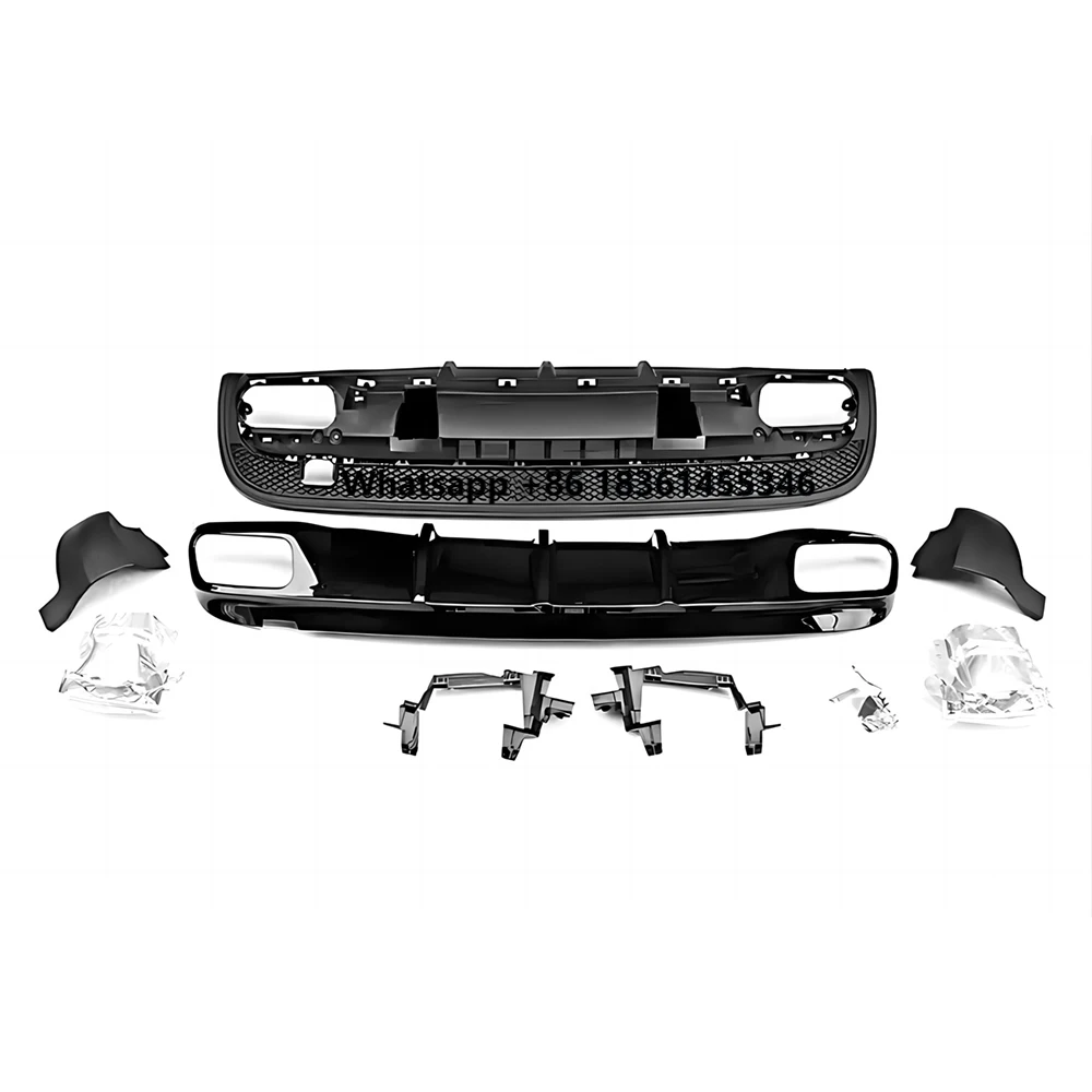 

For GLA Class X156 GLA180 GLA200 GLA250 13-19 Upgrade to GLA45 Style Body Kit With Muffler Tips Rear Bumper Lip Diffuser