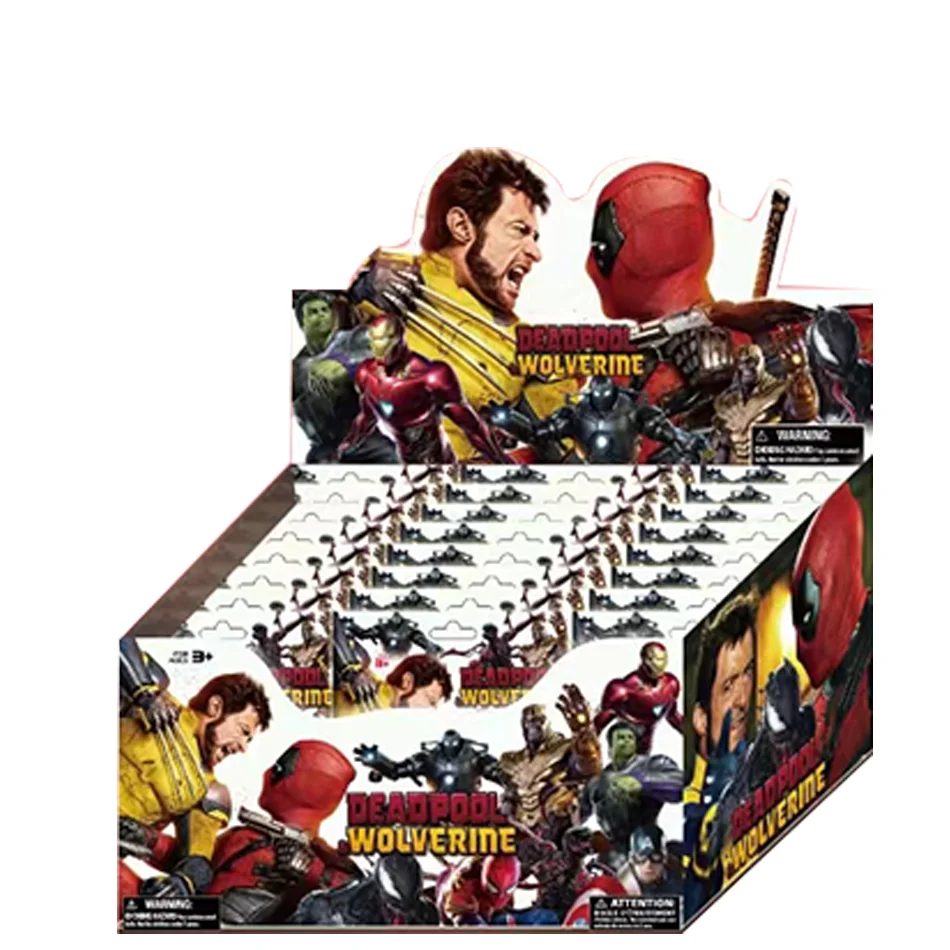 2-24pcs Anime Marvel Deadpool Blind Box Figure Action Figurine Doll Kits PVC Model Toys children Birthday Christmas Gift