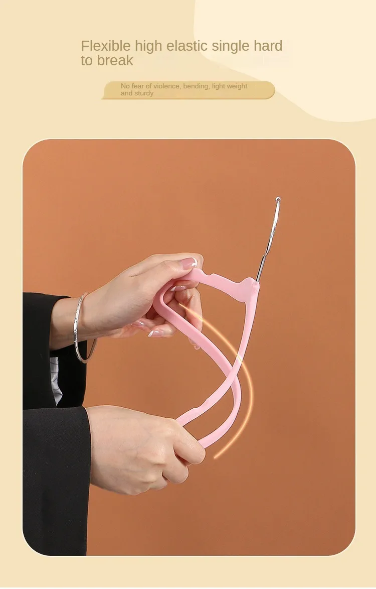 10/20 Stück Kunststoff-Kleiderbügel mit Flockbeschichtung, Kinderkleiderbügel, rutschfeste Kleiderbügel, die die Schultern schützen, kleine Kleiderbügel, die keine Falten verursachen und die Kleidung nicht beschädigen, geeignet für kleine Kleidungsstücke. – Detail 2