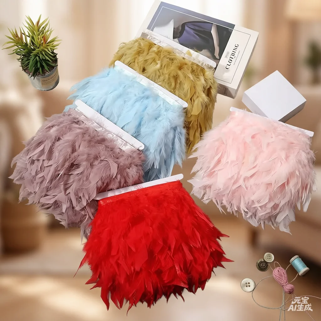 Feather Trim Marabou - 10Meters 15-20cm Turkey Feathers Trim DIY