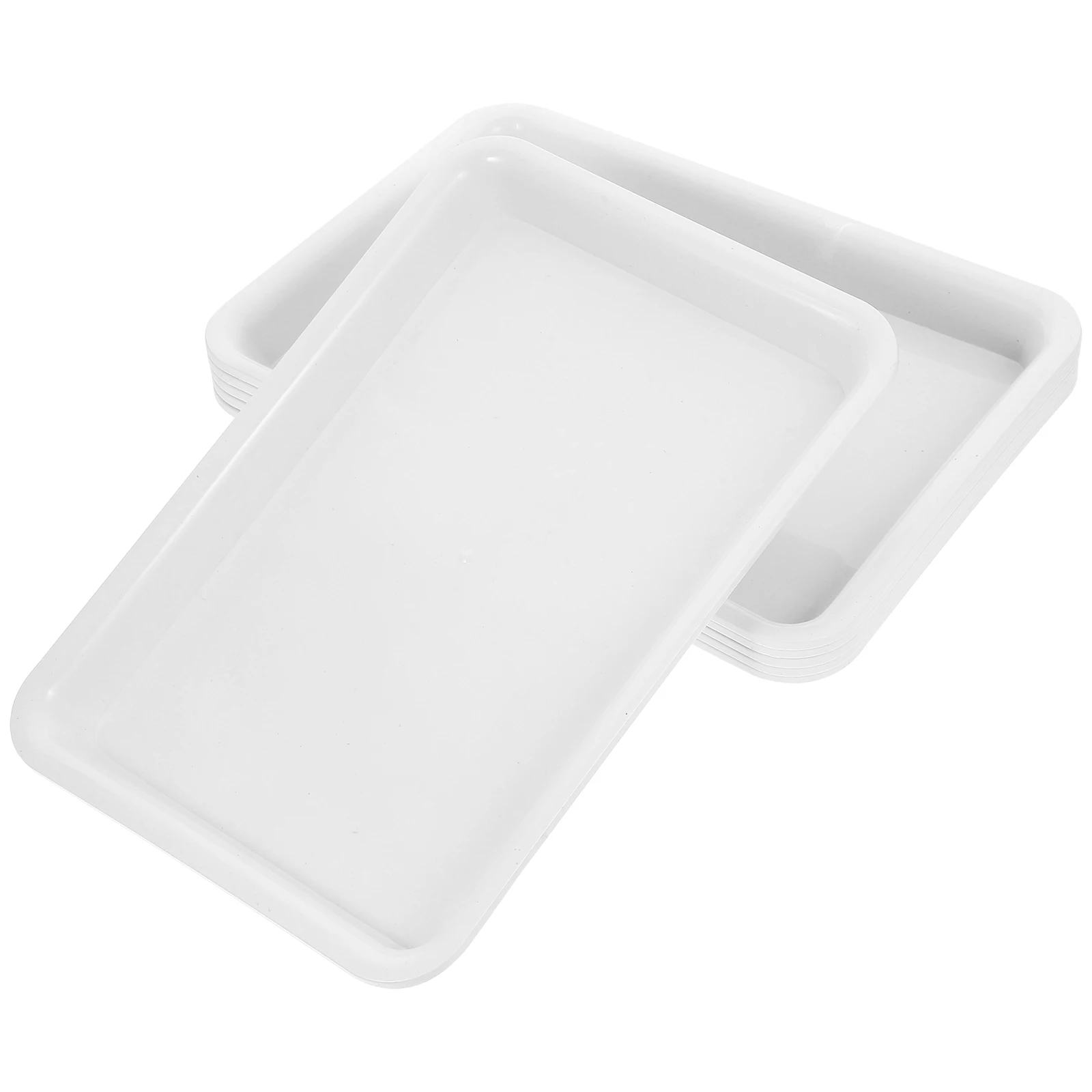 

6Pcs Rectangular Plant Saucers Wear Resistant Plastic Plant Pot Tray Water Catcher for Bonsai Plants Plants Water Catcher Tray
