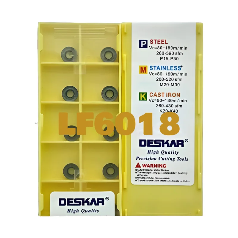 DESKAR RCMT0602 RPMT08T2 RPMT1003 10T3 1204MOE LF6018 Carbide Inserts CNC Milling Cutter Turning Tool for Stainless Steel 10pcs