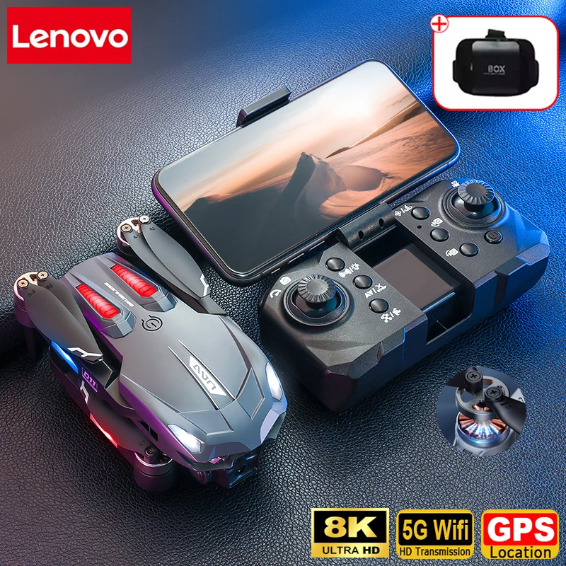 Lenovo D11 Drone 8K Aerial HD Gradient Flowing Light Dual-Camera Omnidirectional Obstacle Avoidance Brushless Motor GPS Drone