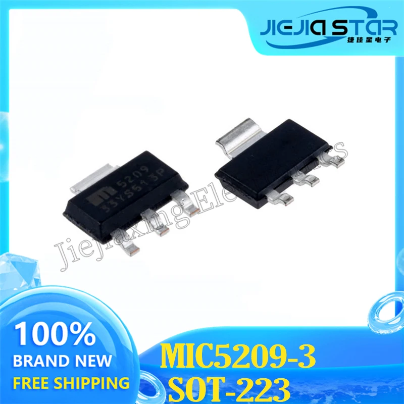 MIC5209-3.3 MIC5209-3.3YS 5209-3.3 SOT-223ชิปควบคุมแรงดันไฟฟ้า LDO 500mA 100% ของแท้ใหม่