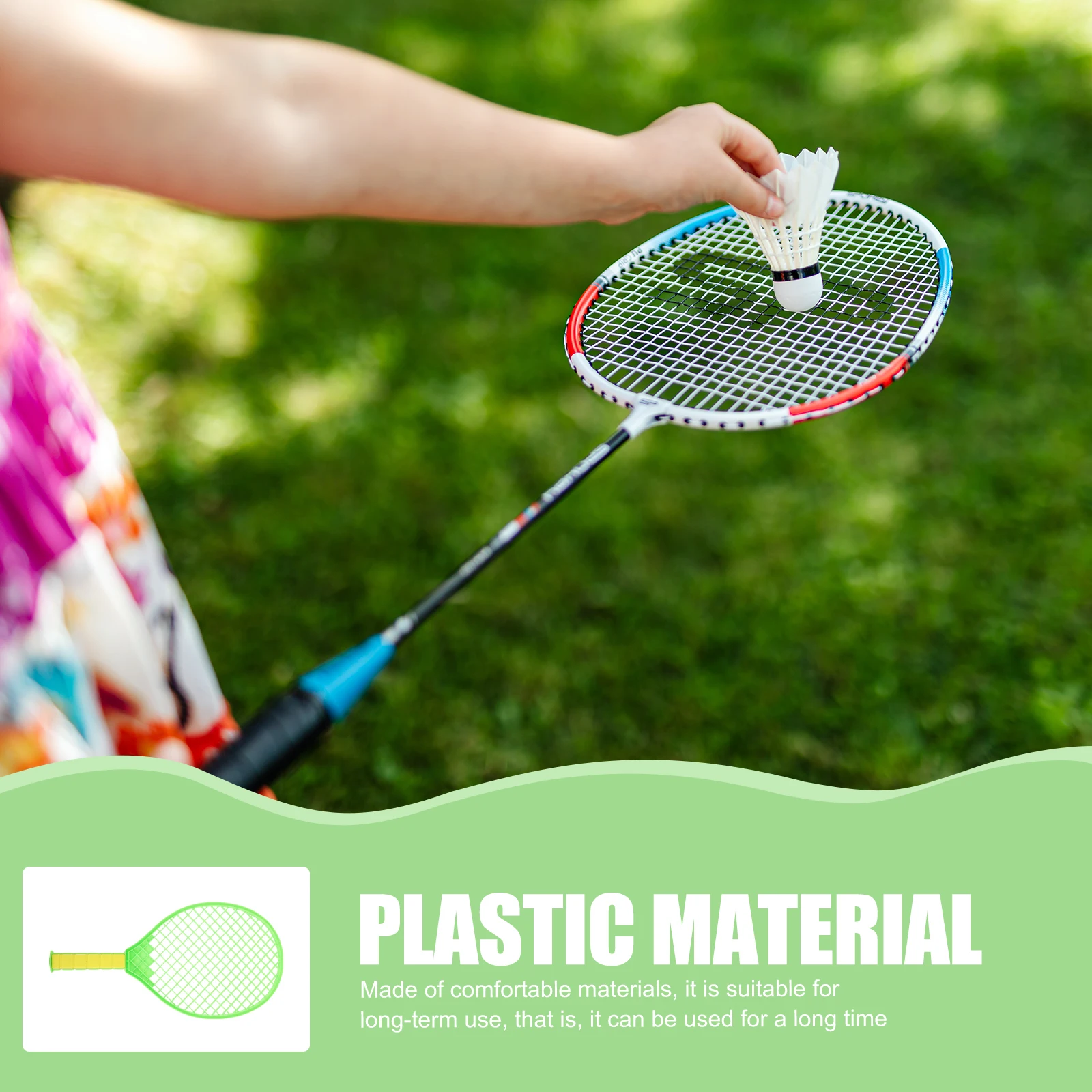

Badminton Racket Set Kit with Balls for Toddlers Rackets Lightweight Plastic Parent-child Kids