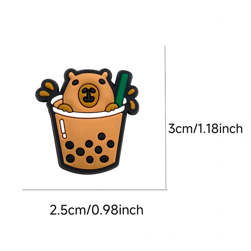 20-100Pcs New Cute Capybara Cartoon Series PVC Shoe Accessories Detachable Waterproof DIY Shoe Decorations Party Gifts