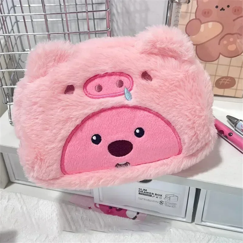 2024 New Kawaii Pencil Case Anime Cartoon Pink Loopy Large Capacity Storage Bag Doll Girl Christmas Gift School Supplies