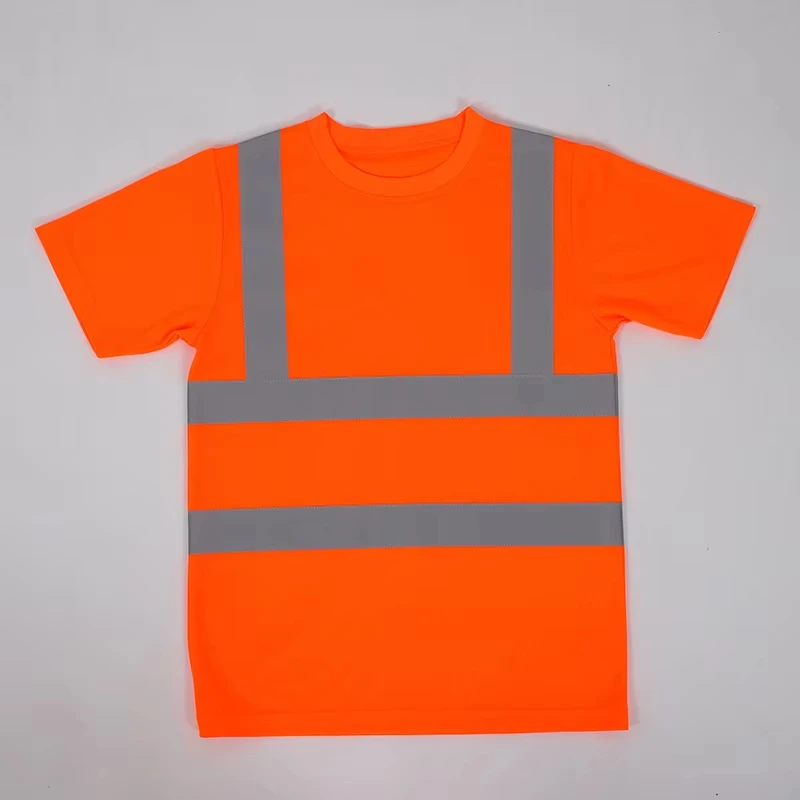 2026 Outdoor-Hemd Fluoreszierendes Hochsichtbares Sicherheits-Arbeitshemd Atmungsaktives Sommer-Arbeits-T-Shirt Reflektierende Weste Schnelltrocknend – Detail 12