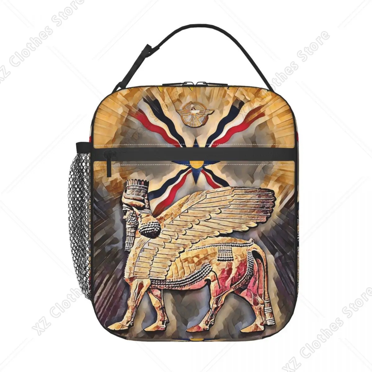 Luxury Assyrian Suryoyo Flag Insulated Lunch Bag for Women Children Portable Food Boxes Thermal Lunch Box Tote