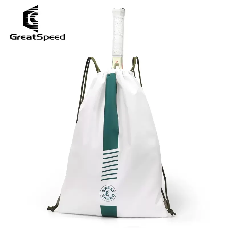 New Badminton Bag Greatspeed Drawstring Sports Backpack for 1- 2 Rackets Sneakers Outdoor Badminton Gym Fitness Tennis Bag