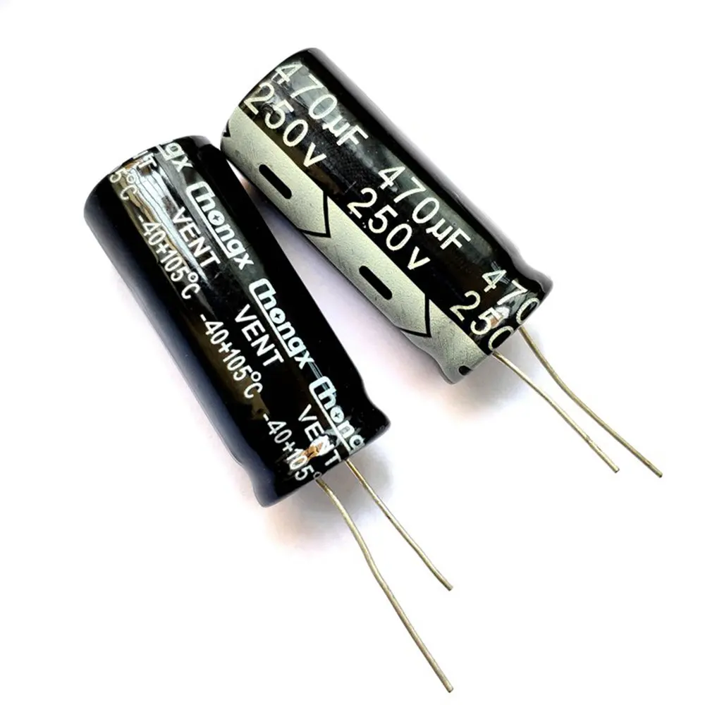 2pcs 470uF 250V 470MFD 250Volt Aluminum Electrolytic Capacitor 18*40mm Radial 470mf250v 470uf250v 250v470mf 250v470uf