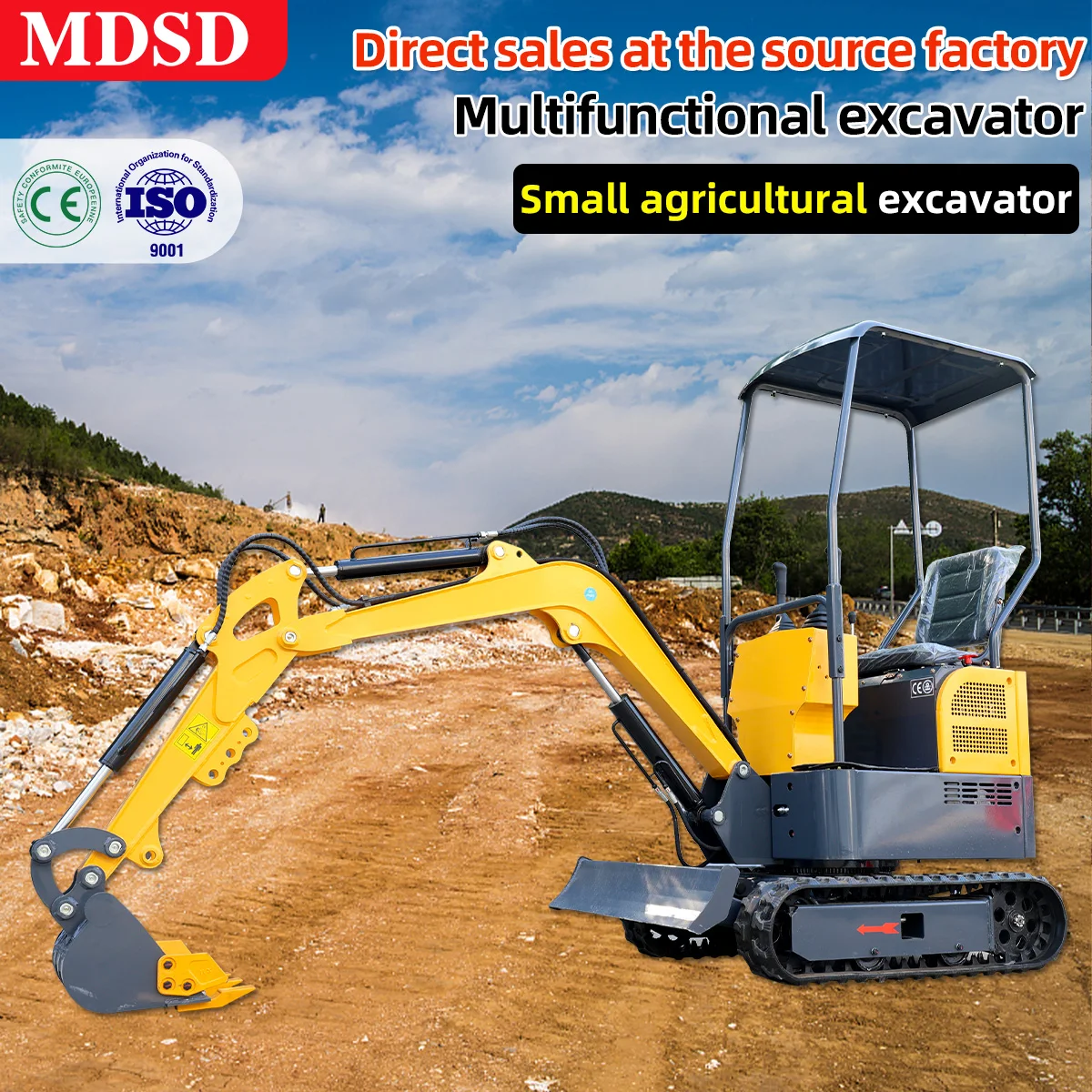 목초지 및 과수원용 미니 굴삭기 (어태치먼트 포함) 소형 유압 크롤러 굴삭기 농장용 굴착기 유로 5 맞춤형 판매