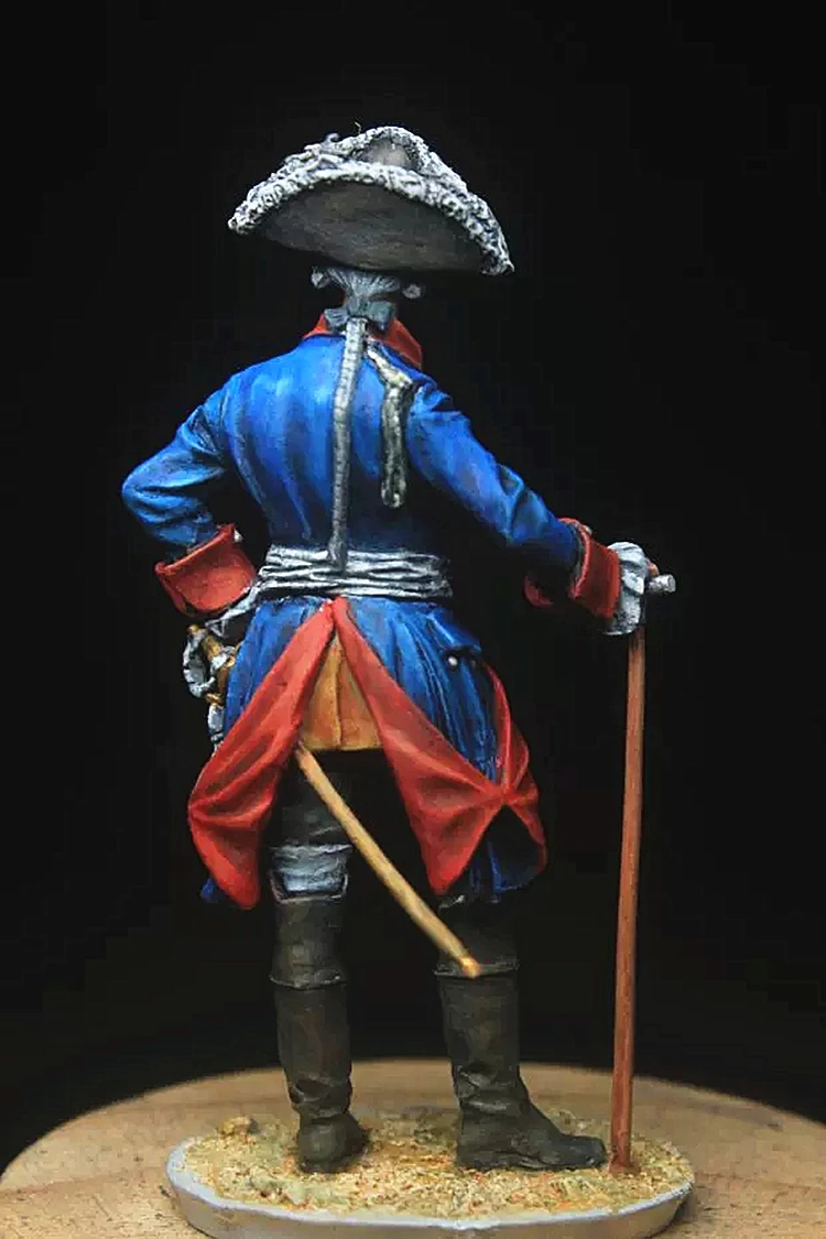 The Great Metal British Soldier Figurines King of Prussia Home Decoration Gifts Modern Model Seven Years\' War 1/32 54mm