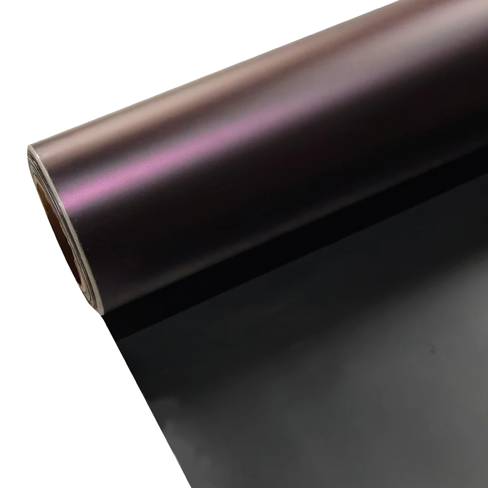

Magic Black Purple Custom Color Scratch Resistant TPU Wrap Film - Durable Protection for Your Devices