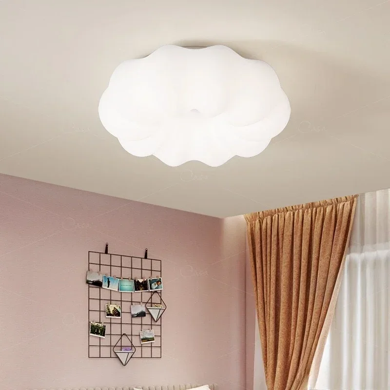 French Cream Wind Cloud Modern Simple Living Room Dining Room Bedroom Room Pumpkin Lighting