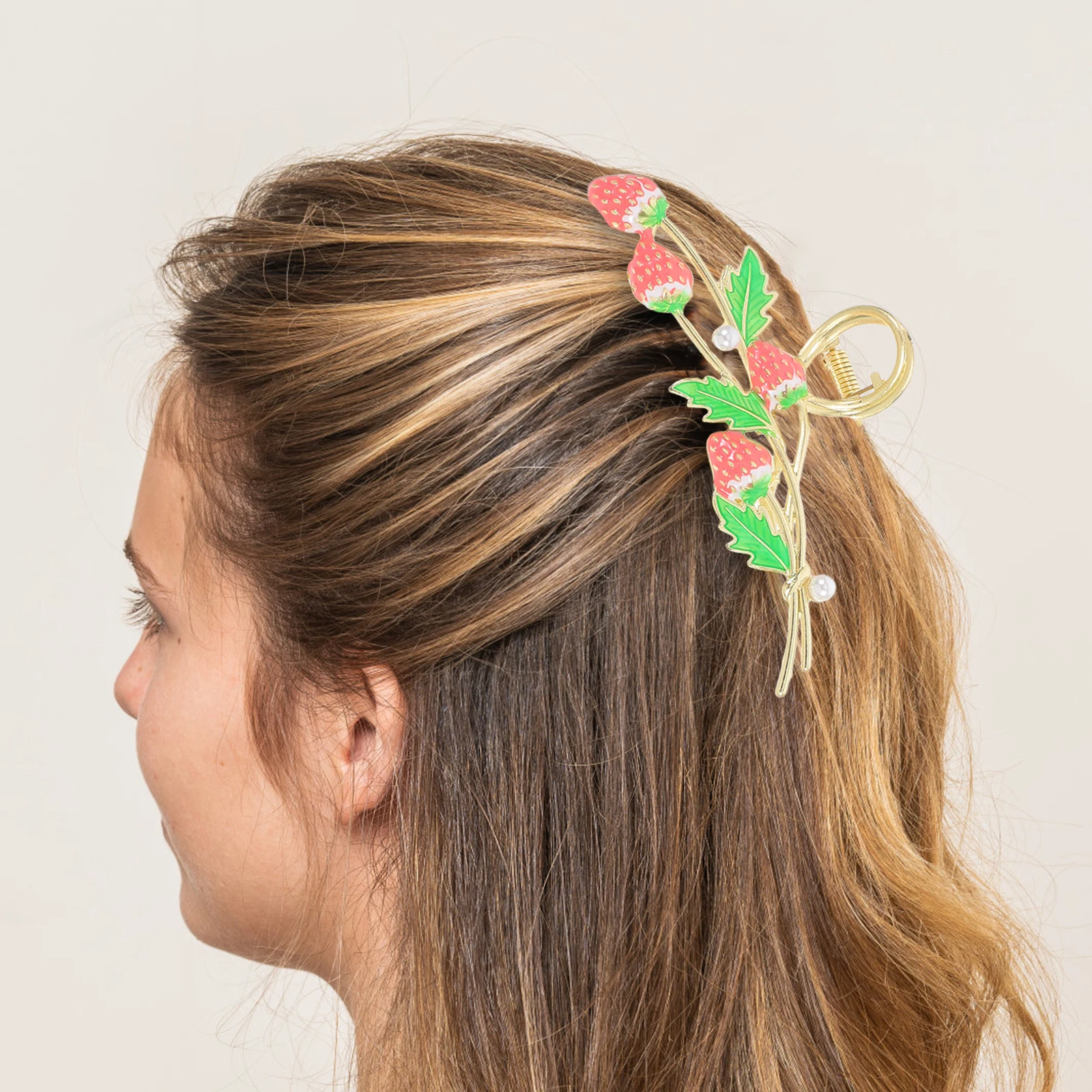 

4 Pcs Hand Drawn Flower Hair Clips Thick Hair Accessories Claw Clip Jaw Hairpins L102 Large Claw Clips Women Sweet
