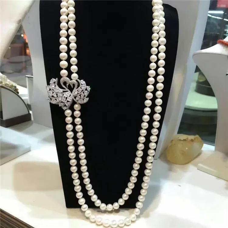 Hot sell European American styles natural big white baroque pearl necklace fashion jewelry