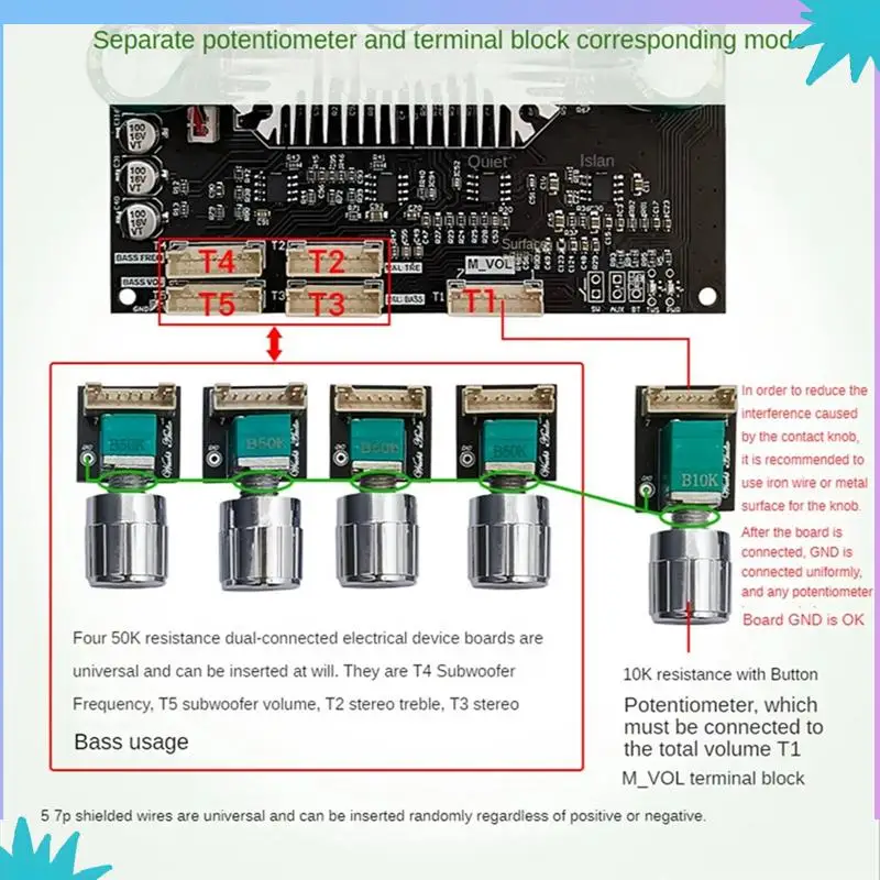 

2 Generation 2.1 Channel TDA7498E Bluetooth Amplifier Module Subwoofer 160Wx2+220W Module Loose Parts Accessories B