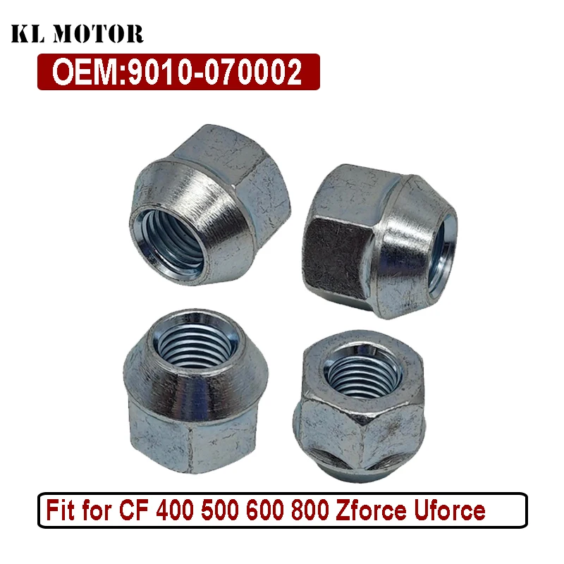 

Pack of 4 CHROME PLATED LUG NUT Fits For CF 400 500 600 800 UFORCE ZFORCE P/N:9010-070002 Quad buggy parts