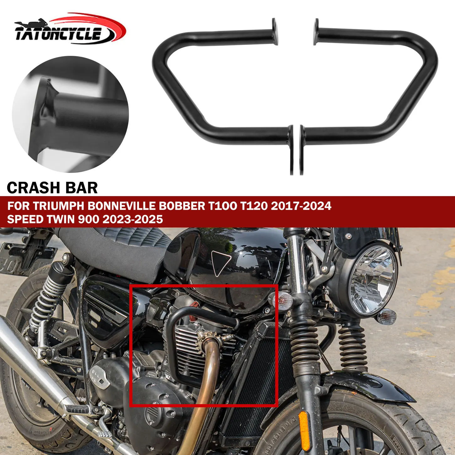 

Speed Twin 900 2023-2025 Motorcycle Crash Bar for TRIUMPH Bonneville Bobber T100 T120 2017-2024 Engine Frame Guard Accessories