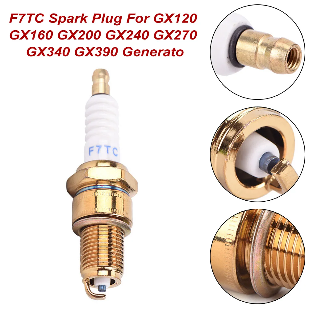 F7TC Spark Plug For GX120 GX160 GX200 GX240 GX270 GX340 GX390 Generator High Quality F7TC Spark Plugs Generator Tools