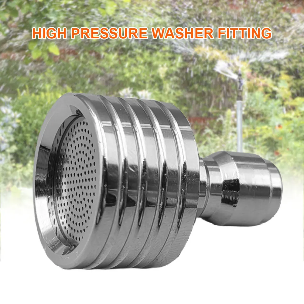 

Stainless Steel Car Washing Nozzle High Pressure Spray Shower Nozzle 1/4 Quick Connect Wash Gun Adapter for Garden Watering Tool
