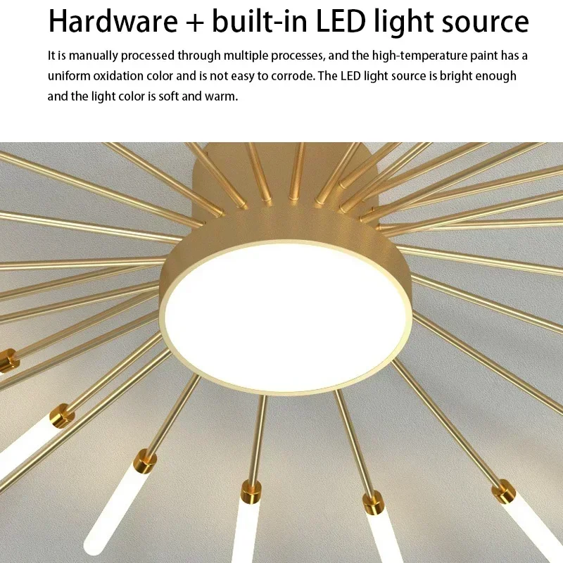 SANDYHA Stylish Modern Ceiling Chandelier Kitchen Lighting Decorative LED Lamps for Nordic Home Bedroom Living Room Unique