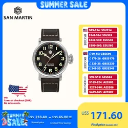 San Martin 40/45mm Bronze Mechanische Armbanduhr Männer Automatische Uhr Pilot YN55A 10Bar Leucht Saphir Klassische Luxus SN0095