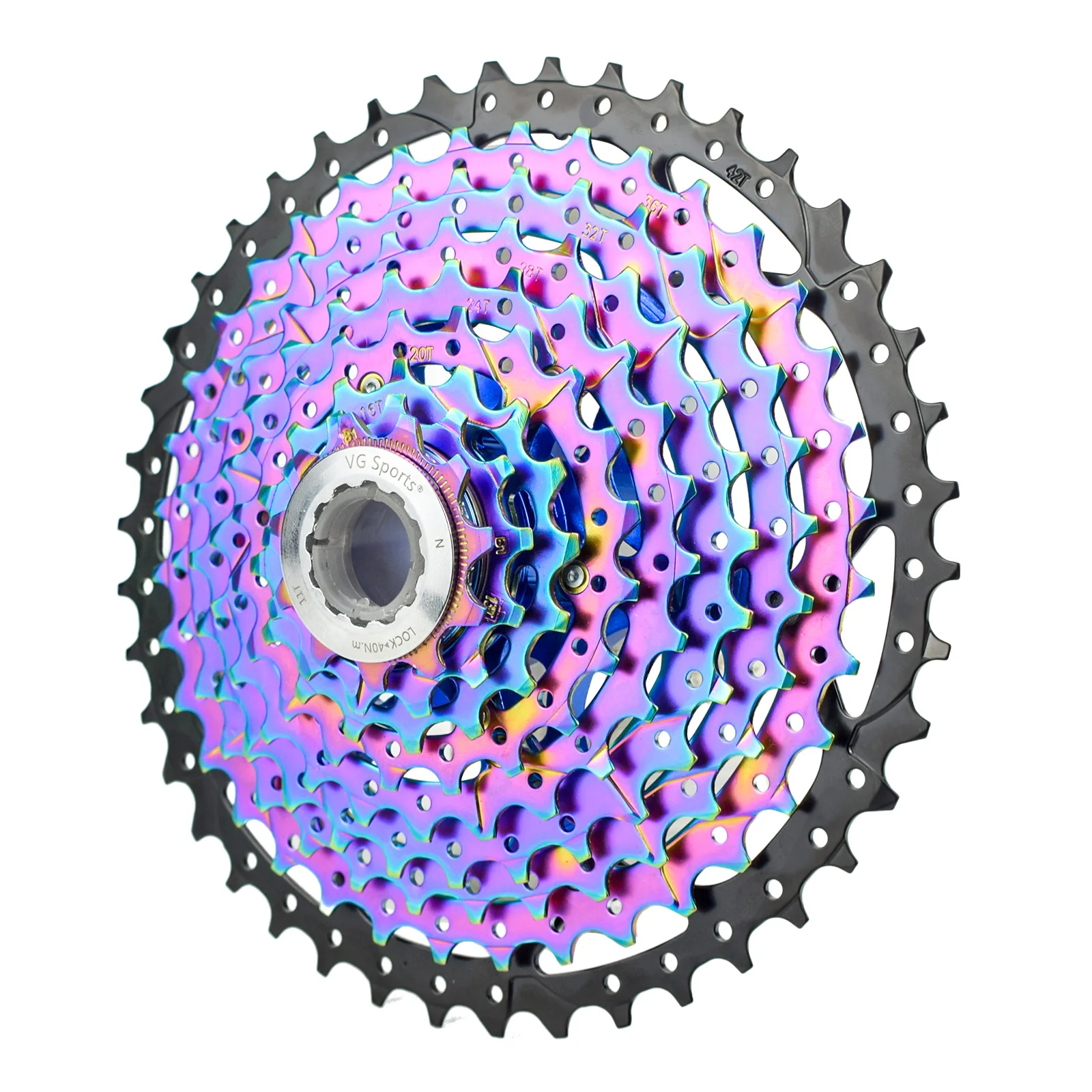 VG SPORTS Mountain Bicycle Parts 8/9/10/11/12 Speed 11-40/42/50T Cassette Freewheel Road Bike Rainbow Freewheel