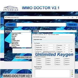 IMMO DOCTOR V2.1 MULTI BRAND With Unlimited KEYGEN Immo Off DTCRemover Delete Software for ME17MH72 MH83 MH82 MEG17