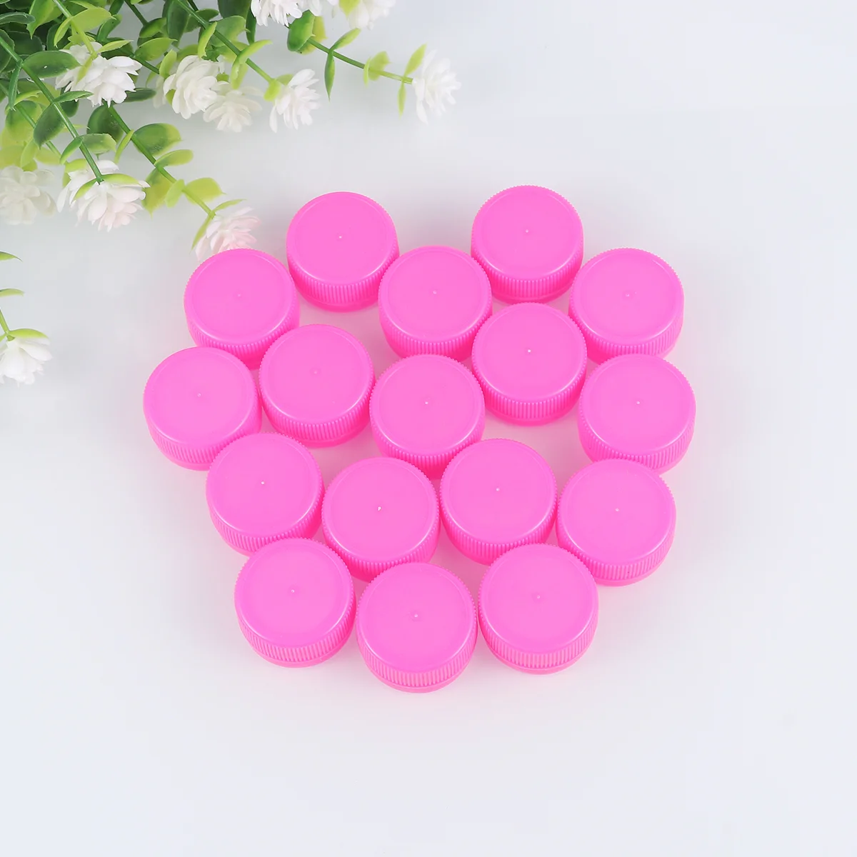 100 Pcs Pink Bottle Caps Juice DIY Cover Recycle Beverages Drinks Child Kid Wooden Toddler