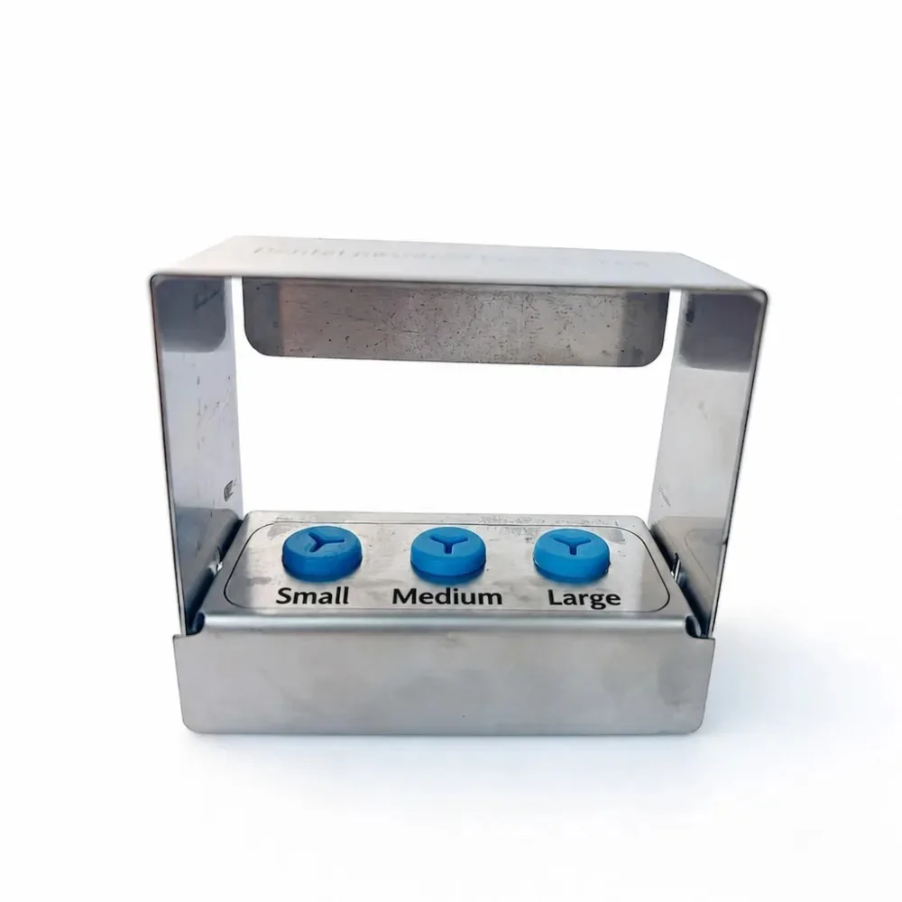 Stainless Steel 3-Hole Residual Root Drill Stand Dental Instrument Organizer for Dental Clinic