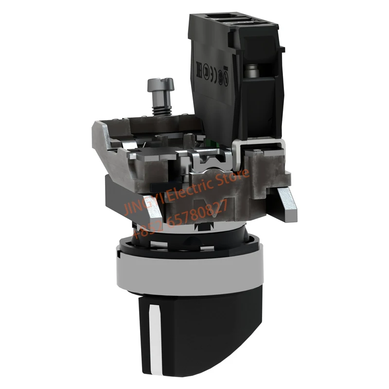 مفتاح محدد بمقبض طويل دائري من شنايدر XB4BJ21=ZB4BZ101+ZB4BJ2 22 مم قفل ذاتي ثنائي الاتجاه بدون ضوء 1NO #6