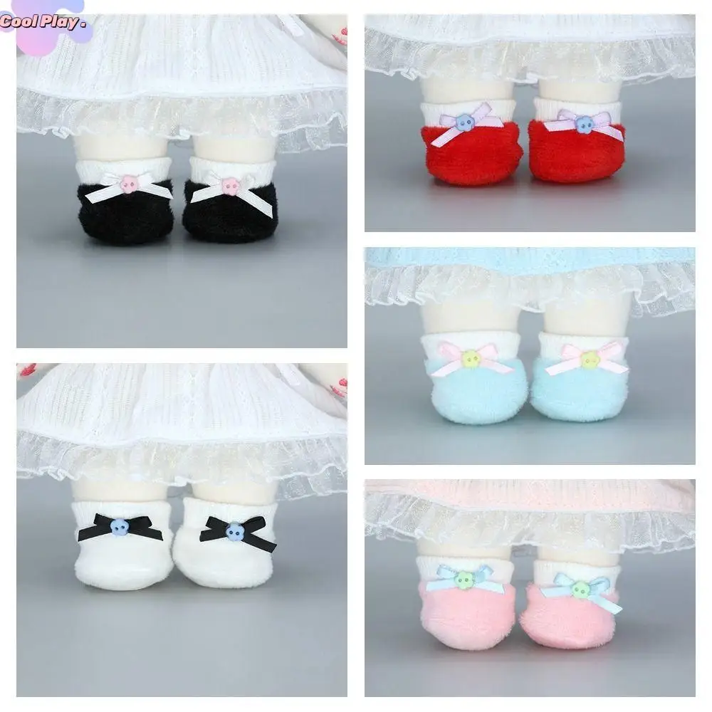 

1/12 Dolls 20cm Soft Doll Shoes Bowknot Multiple Colors Idol Dolls Plush Shoes Mini Soft 20cm Dolls Plush Shoes Idol Dolls