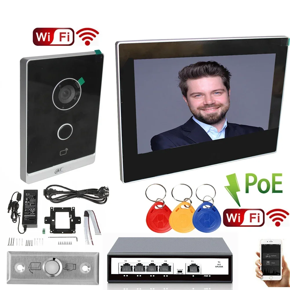 Dahua wifi Video Intercom POE VTH2621G-WP 7-inch  Wi-Fi Touch Screen Microphone Doorbell with waterproof POE Outdoor Station