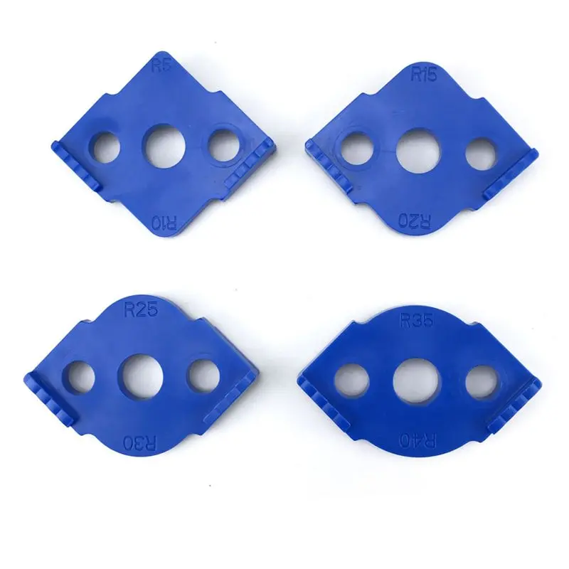 4Pcs Holzbearbeitung Router Ecke Radius Vorlagen Jig R5 Bis R40 Routing Gebogene Ecken Fräsen Rund Radian-ABXK