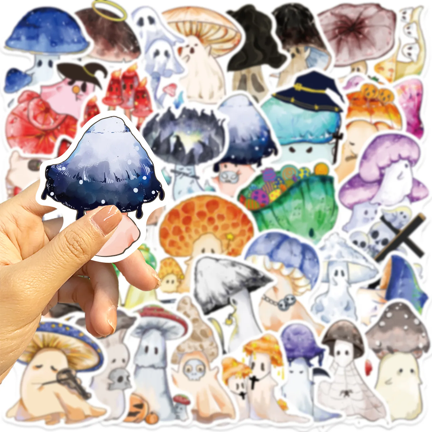 10/30/50pcs Halloween fantôme champignon autocollants pour valise Skateboard ordinateur portable bagages téléphone voiture style bricolage décalcomanie Pegatinas