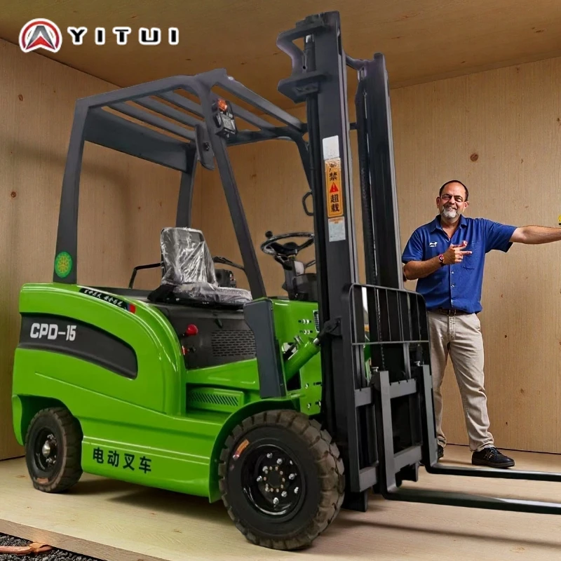 2025 نمط جديد 3.5 طن شاحنة مكدس كهربائي جميع الرافعة الشوكية الكهربائية المشي رافعة شوكية مستودع CE معتمد حسب الطلب