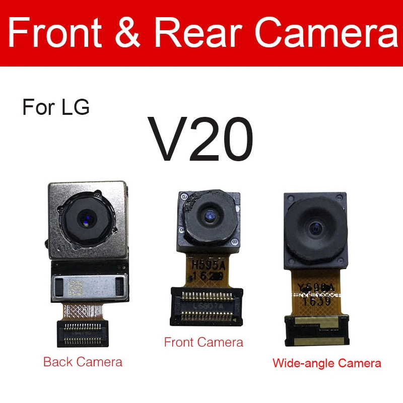 Front & Rear Main Camera Module For LG V10 V20 V30 V30+ V35 V40 ThinQ V50 Back Camera Facing Small Camera Replacement Parts