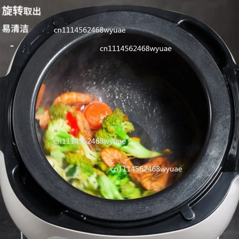 220V 2000W Intelligent Automatic Stir Frying Machine 6L Household Electric Cooking Wok Pot Non-stick Multifunctional Cooker Pot