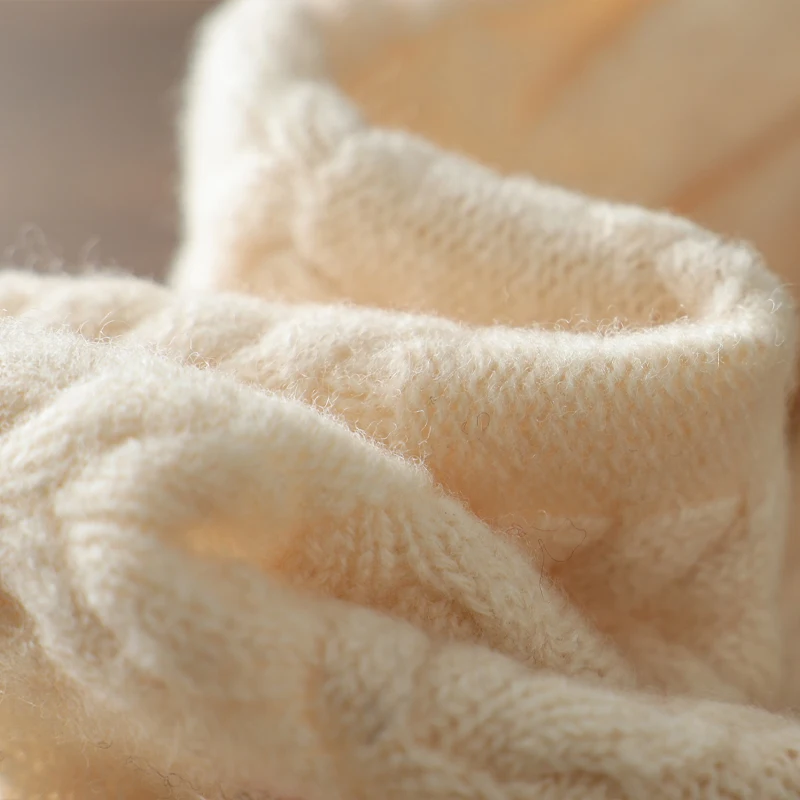 النساء 100% الكشمير الخالص كابل قبعة متماسكة شتاء دافئ لينة أنيق تنوعا محكم معقدة الطقس البارد التبعي #5