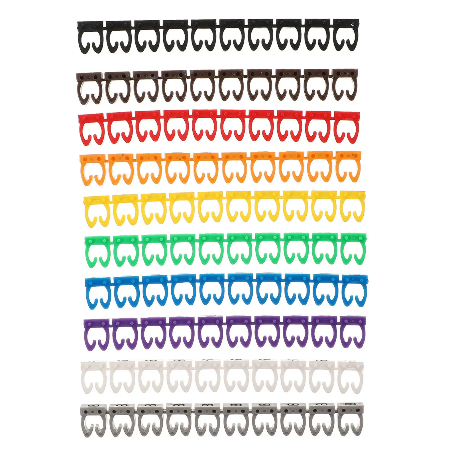 100Pcs Cable Labels Buckle Style Multicolor Wire Identifier Tags Cord Management Markers for Home Office Wire Classification