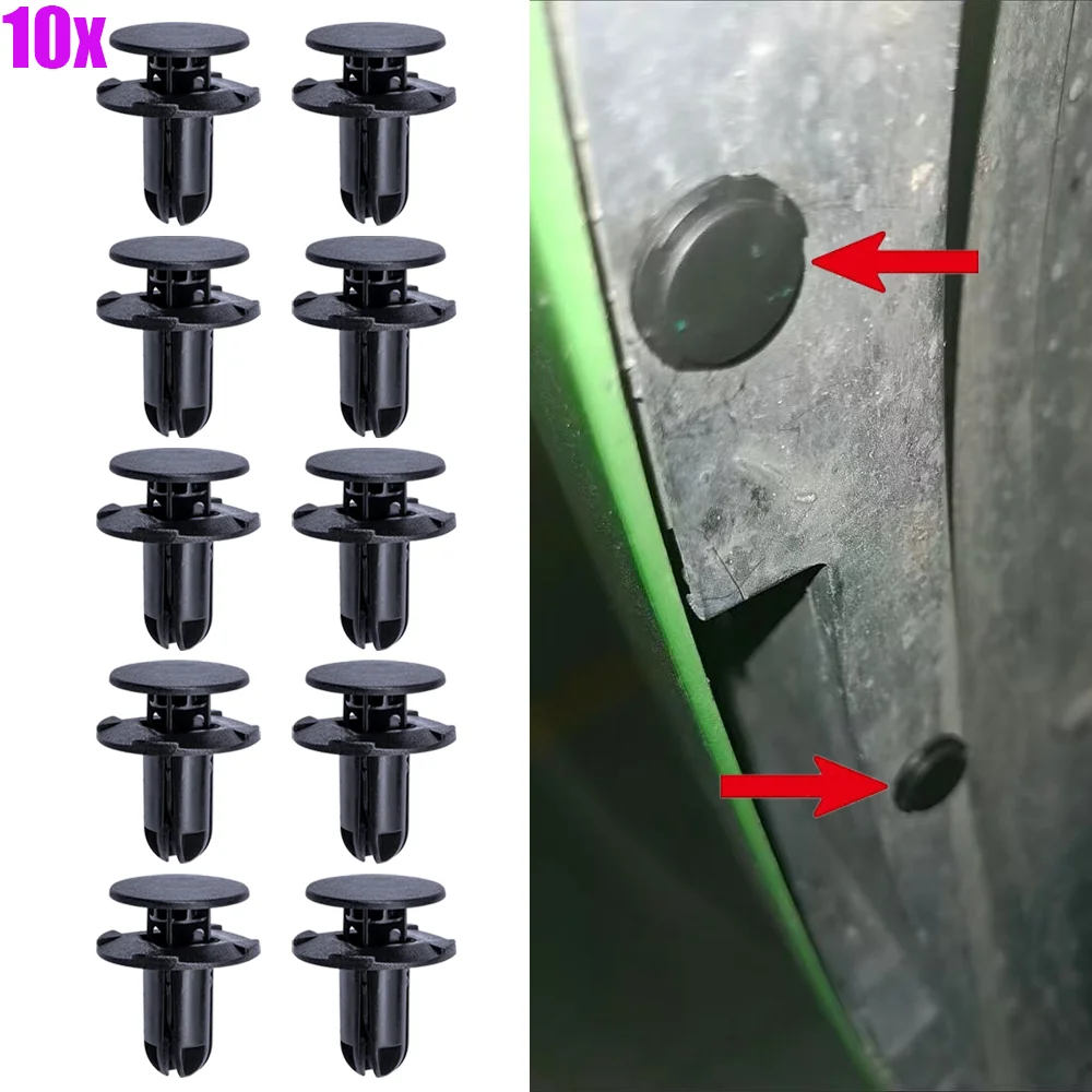 10x clipes de retenção pretos para forro de pára-choque de carro, clipes de retenção tipo push para kia bongo carnaval manhã optima picanto sorento rio k900 86595-2t500