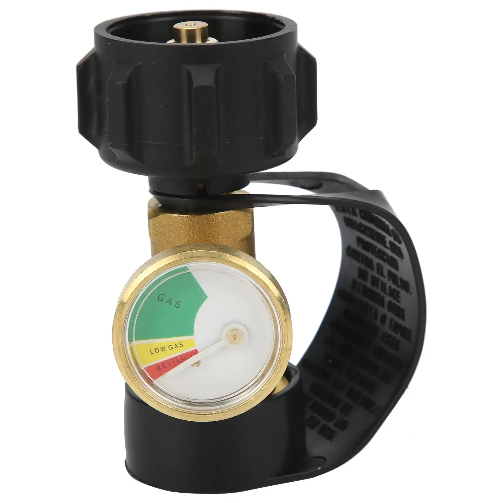 

Outdoor Cooking Stove Propane Tank Adapter + Type1 Brass Gas Cylinder Pressure Gauge