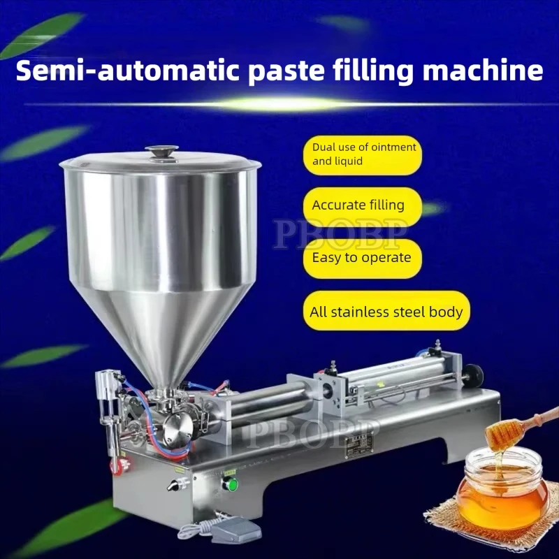 

High Quality Liquid Honey Cream Perfume Paste Filling Machine High Precision 30L Hopper Commercial Liquid Filling Machine