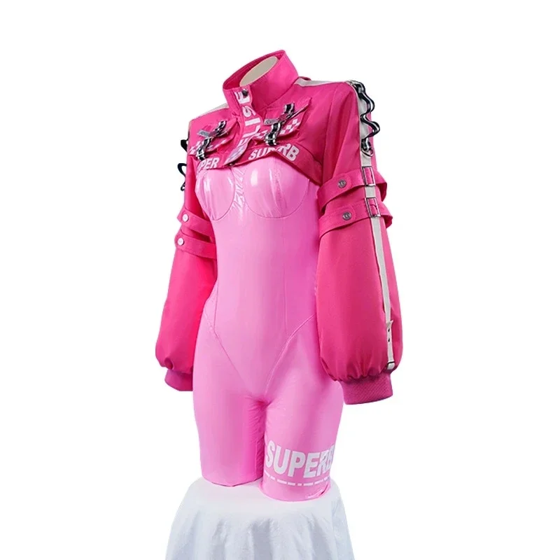 Anime Ireland H Store Nikke Alice Cosplay Clothing Sexy Clothing Game Pink One Piece Set Jacket Halloween Women's Wear