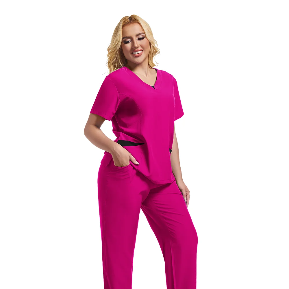 Nuovo Leggero Anti-Rughe Uniforme Chirurgica Donna Uomo Infermiera Medica Scrub Set Morbido E Traspirante Jogger Infermieristica Clinica Abbigliamento Da Lavoro