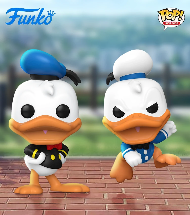 Disney Funko Pop-Figurine de dessin animé pour enfants, Donald Duck, 90e modèle des travailleurs, jouet Kawaii, beurre d'ornement de renforcement, cadeaux d'organisation périphérique