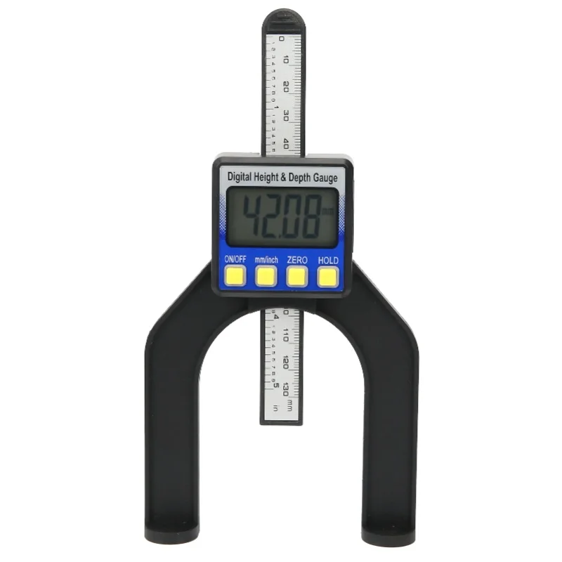 Electronic Height Depth Gauge Digital Display Woodworking Ruler Measure Tool 0-80mm